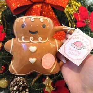 ✨ Peppermint & Pine Gingerbread Man mug Girl mug Pastel Pinkmas New with Tags.